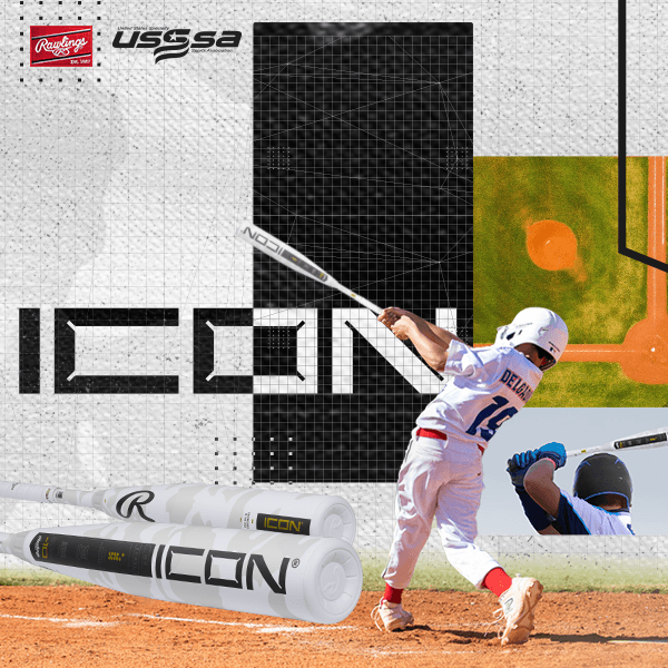 Batte De Baseball Rawlings Icon USSSA 2025 - 31 Pouces (-5) - Jeune - Parfaite Pour Débuter !