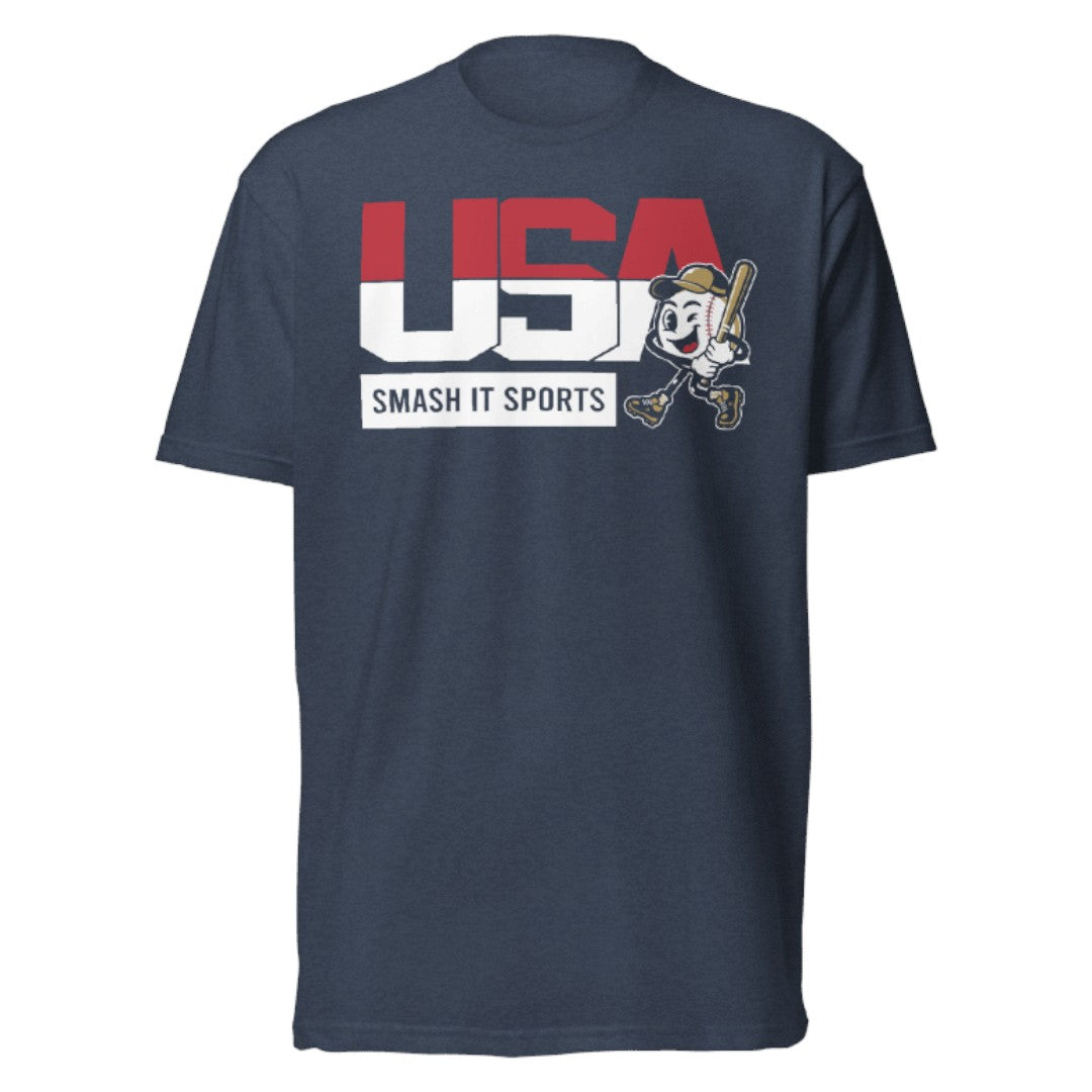 Smash It Sports T-Shirt - USA Baseball Club (Multiple Colors)