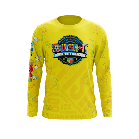 2025 Autism Awareness Long Sleeve Jersey (Customized Buy-In) - Multiple Colors - Smash It Sports