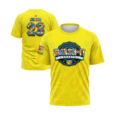 2025 Autism Awareness Short Sleeve Jersey (Customized Buy-In) - Multiple Colors - Smash It Sports