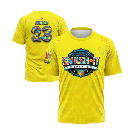 2025 Autism Awareness Short Sleeve Jersey (Customized Buy-In) - Multiple Colors - Smash It Sports