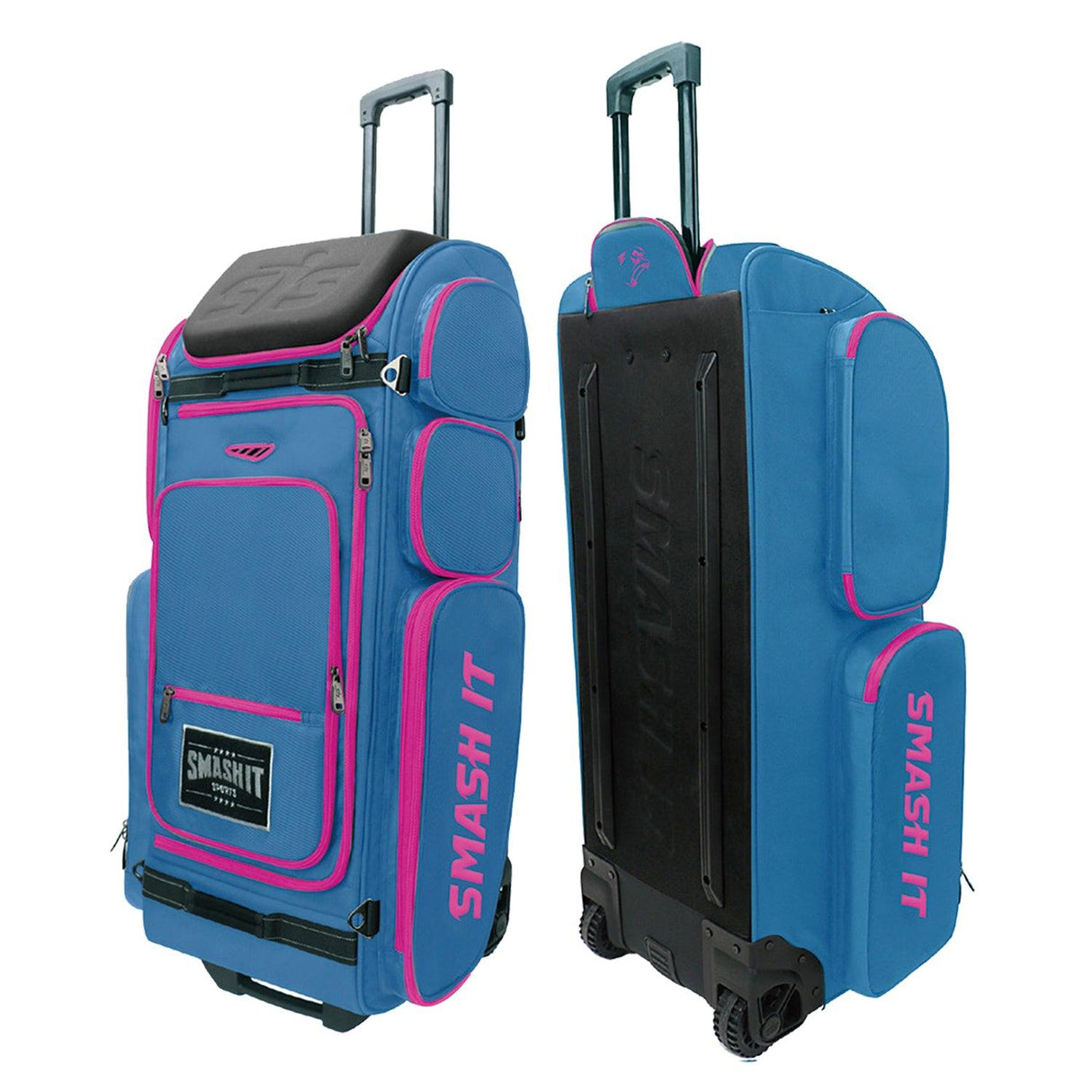 2025 Smash Ops Guerrilla V4 Roller Bag - Carolina/Pink - Smash It Sports
