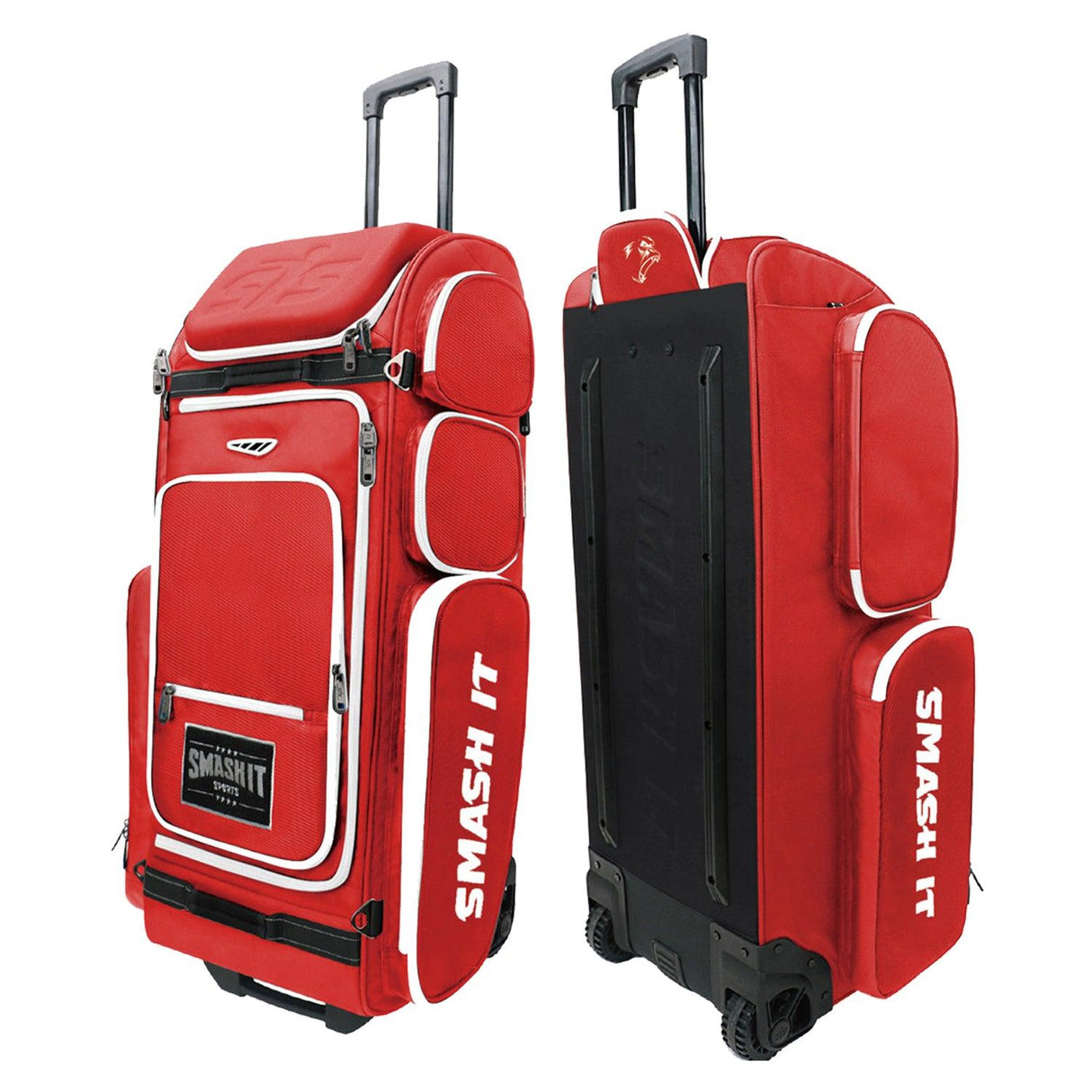 2025 Smash Ops Guerrilla V4 Roller Bag - Red/White - Smash It Sports