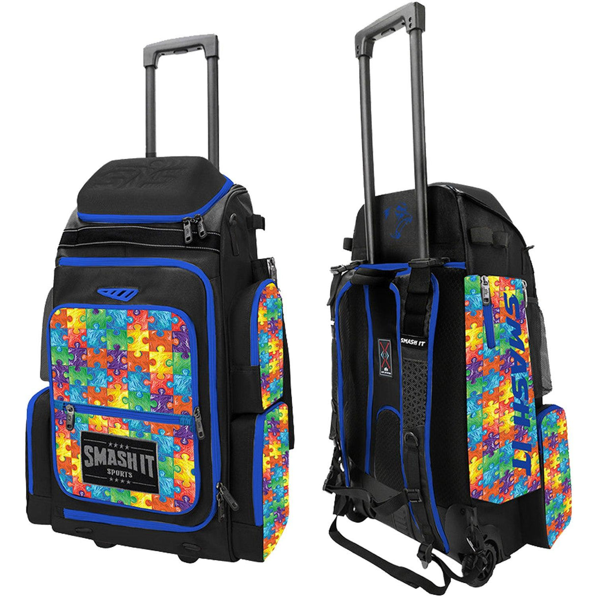2025 Smash Ops Lil’ Guerrilla Hybrid Roller/Bat Pack Bag - Autism Awareness - Smash It Sports