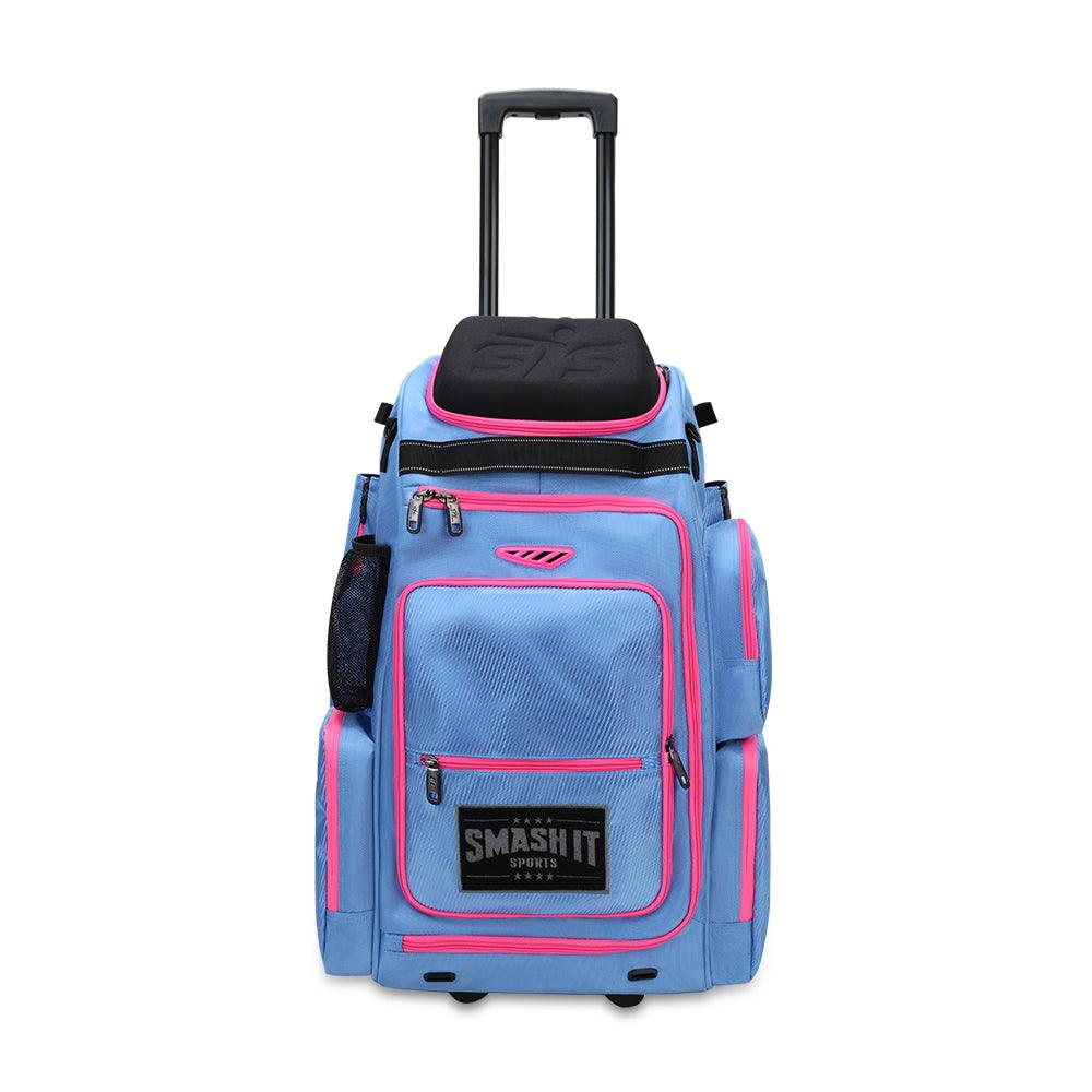 2025 Smash Ops Lil’ Guerrilla Hybrid Roller/Bat Pack Bag - Carolina/Pink - Smash It Sports