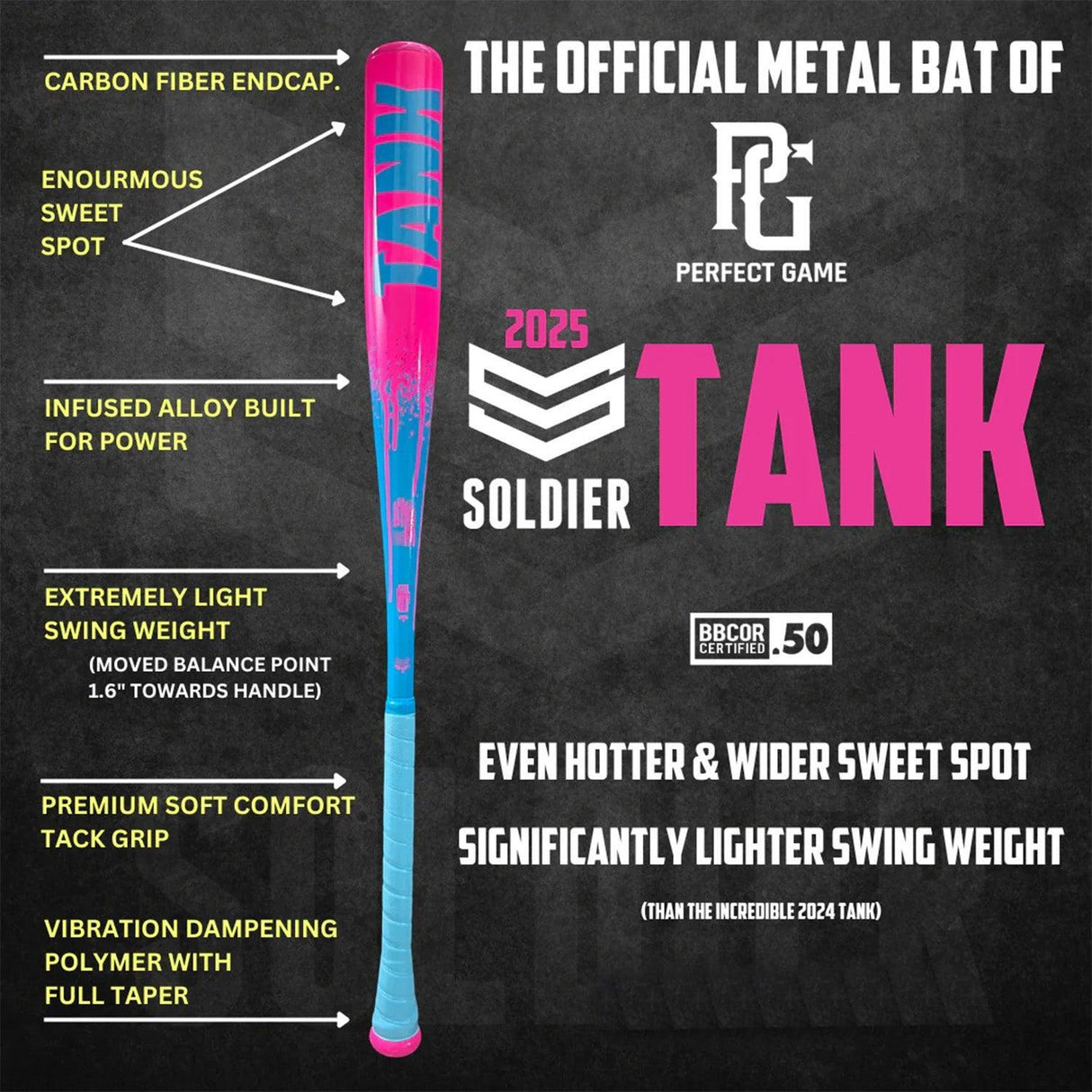 2025 Soldier Tank (-3) BBCOR Baseball Bat - SSBB25TANK - Smash It Sports