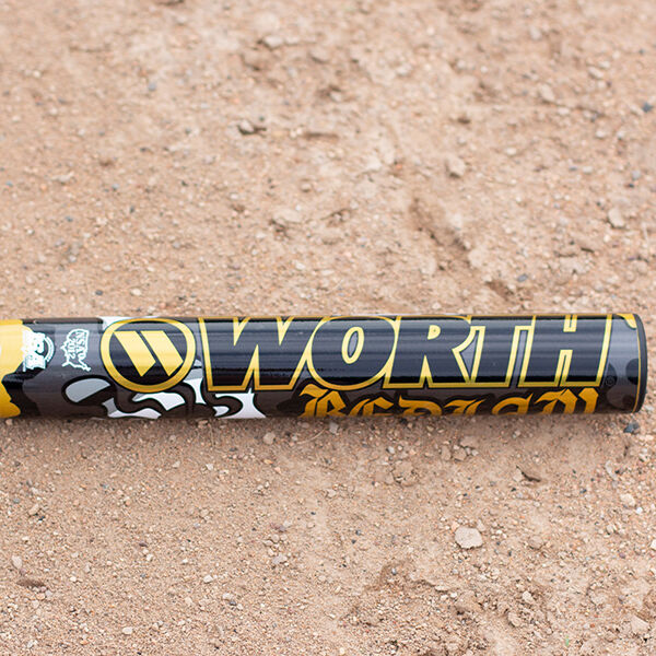 2025 Worth Bedlam Gold XL 1-Piece USSSA Slowpitch Softball Bat WSU5BEDG1L