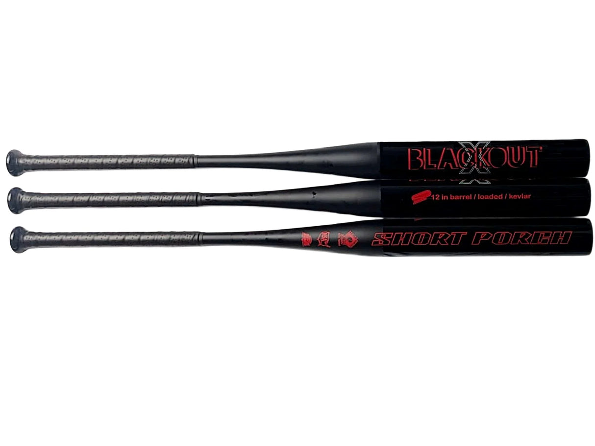 2025 Short Porch Kevlar Spin Tech Black Out X - SSUSA Senior Slowpitch Softball Bat