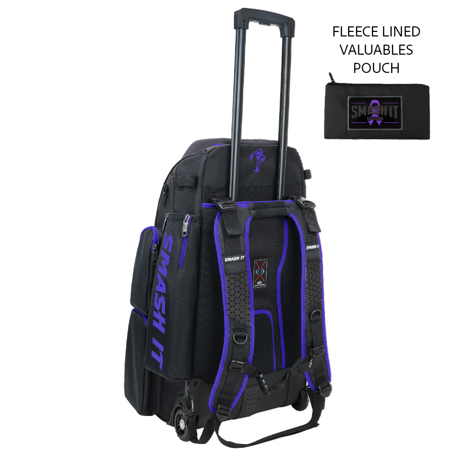 2025 Smash Ops Lil’ Guerrilla Hybrid Roller/Bat Pack Bag - Purple Cancer Awareness