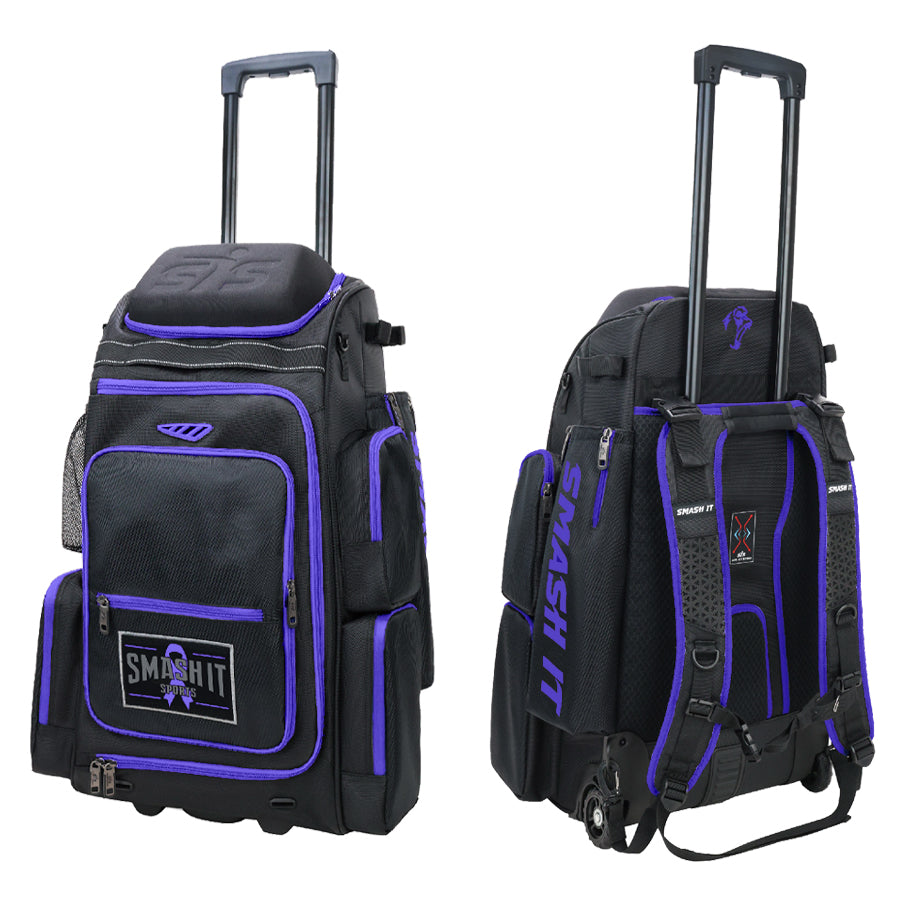 2025 Smash Ops Lil’ Guerrilla Hybrid Roller/Bat Pack Bag - Purple Cancer Awareness