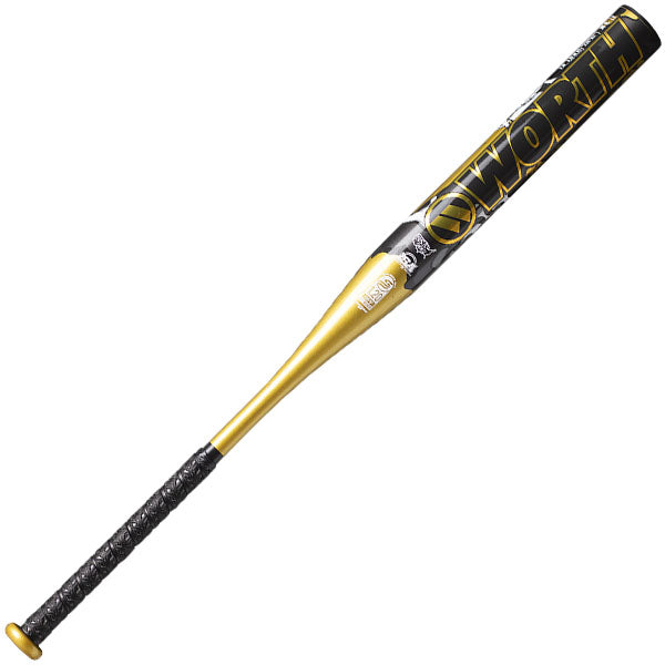 2025 Worth Bedlam Gold XL 1-Piece USSSA Slowpitch Softball Bat WSU5BEDG1L