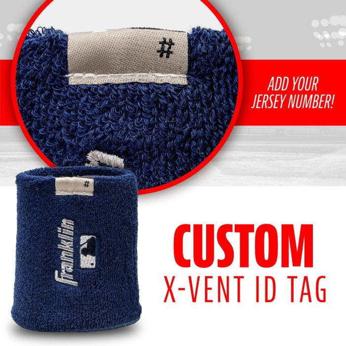Franklin MLB X-Vent Reversible Wristbands (Multiple Colors)