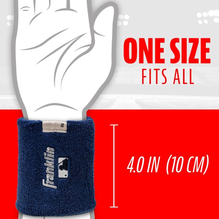 Franklin MLB X-Vent Reversible Wristbands (Multiple Colors)
