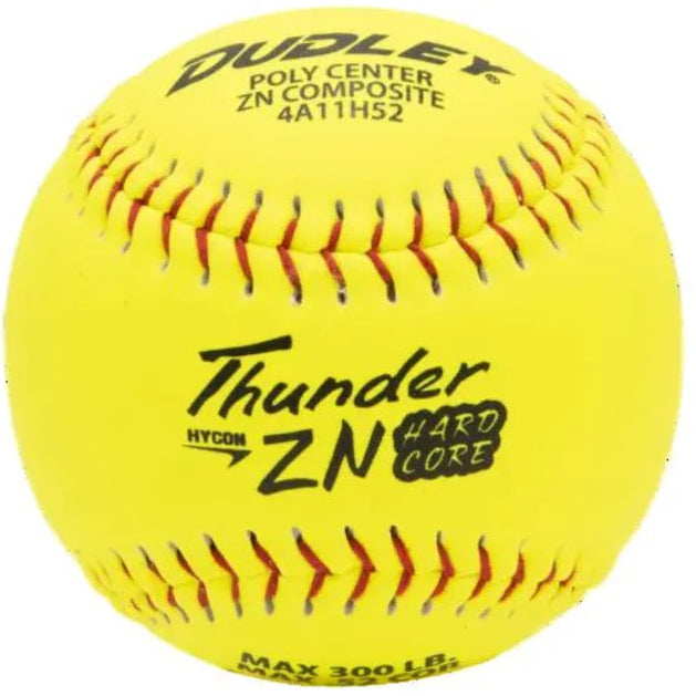 Dudley Thunder ZN Hardcore 52/300 USA/ASA 11" Slowpitch Softballs - 4A11H52