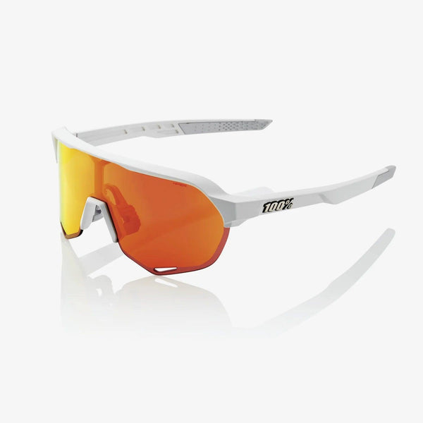 100 Percent Sunglasses - S2 - Soft Tact Off White - HiPER® Red Multilayer Mirror Lens - Smash It Sports