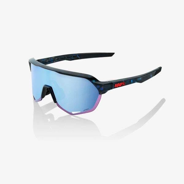 100 Percent Sunglasses - S2 - Black Holographic - HiPER® Blue Multilayer Mirror Lens - Smash It Sports
