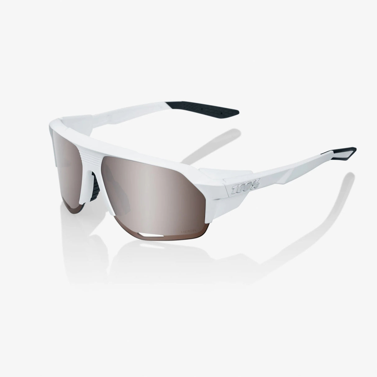 100 Percent Sunglasses - Norvik - Soft Tact White - HiPER Silver Mirror Lens