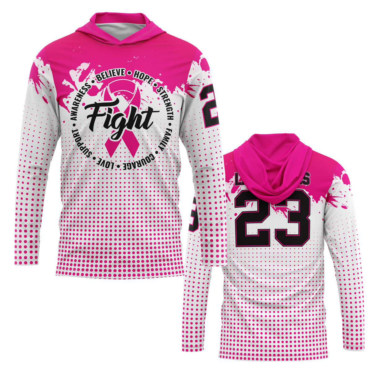 2026 Smash It Sports Breast Cancer Awareness Hooded Long Sleeve (Customized Buy-In) Fight