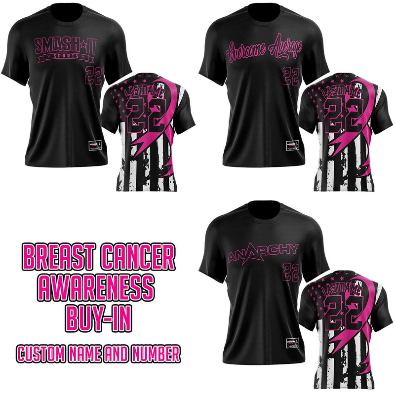 Breast Cancer Awareness - Short Sleeve Jersey (Customized Buy-In) - Smash It Sports