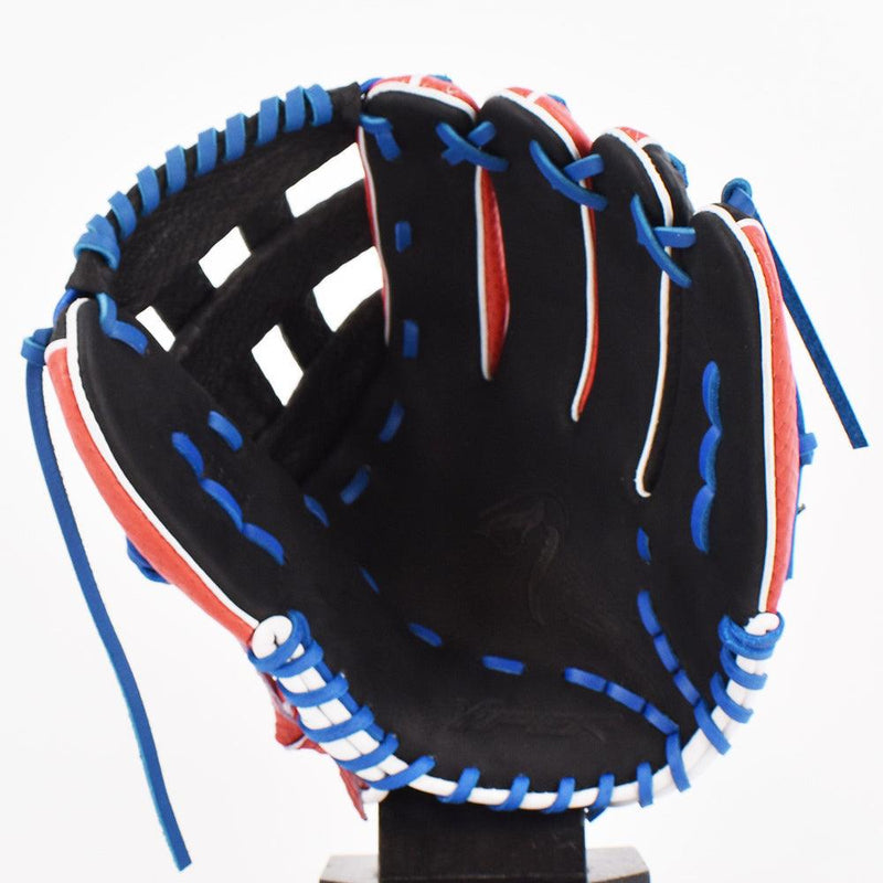 Viper Japanese Kip Leather Fielding Glove Black/Red/Royal - Smash It Sports