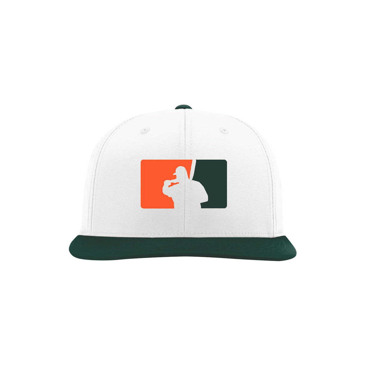 Fat Guy BP Fitted Hat - PTS30 (White/Orange/Dark Green)