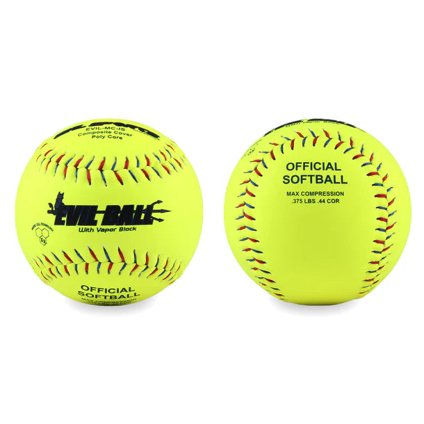 Evil Sports 44/375 Feautring Microcell 85 Technology 12" Slowpitch Softballs EVIL-MC-IS