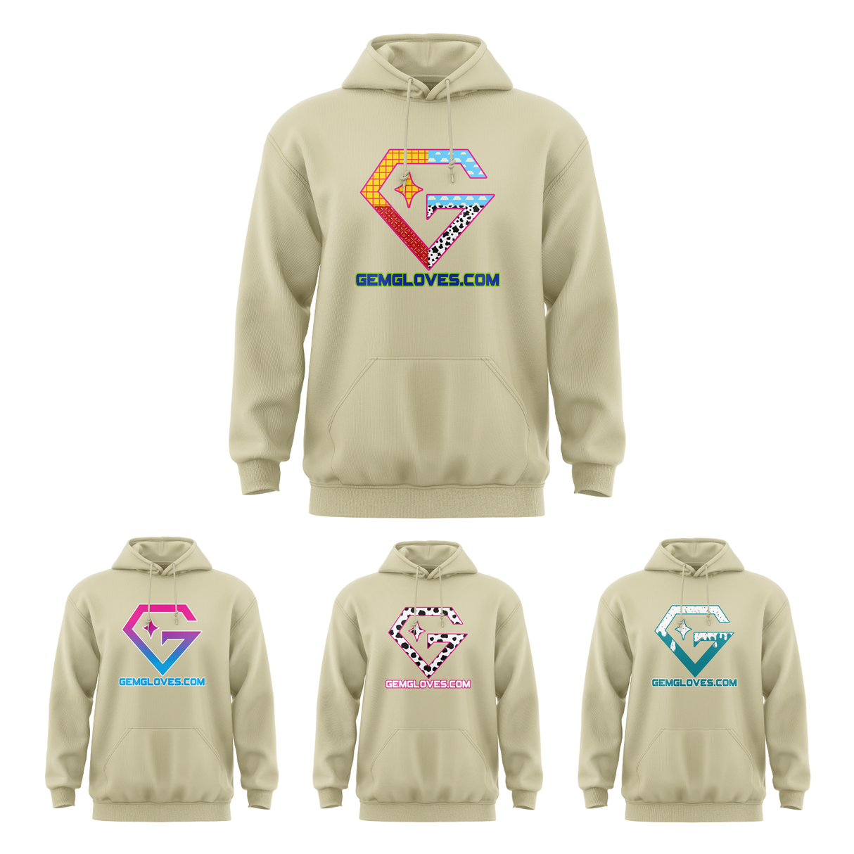 Gem Gloves Element Fleece Hoodie - Bone