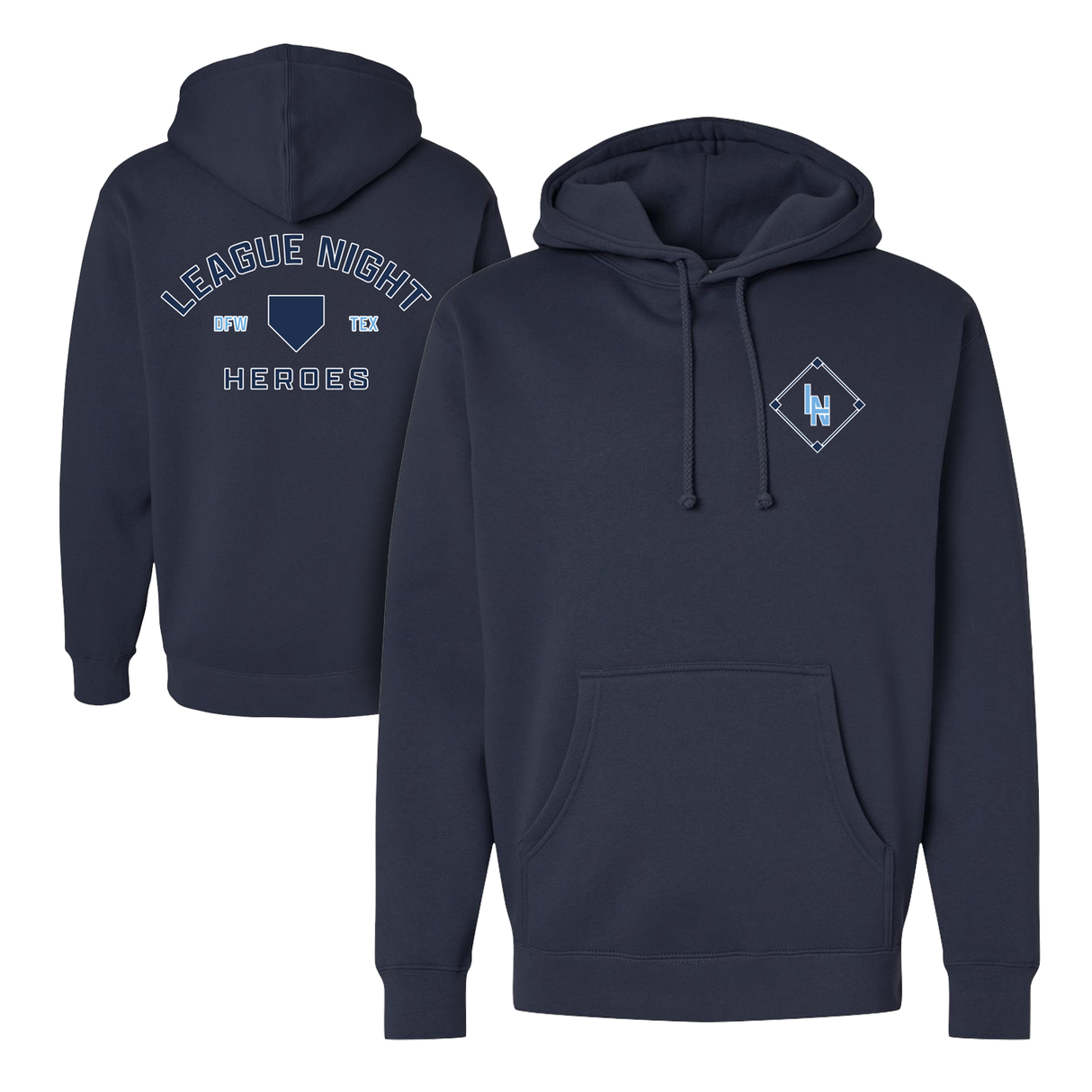 League Night Heroes Hoodie - Navy