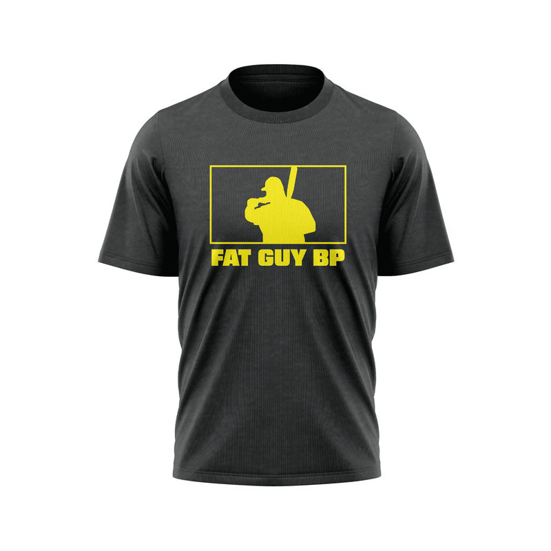 Fat Guy BP - Poly-Cotton Short Sleeve Shirt - Charcoal/Yellow