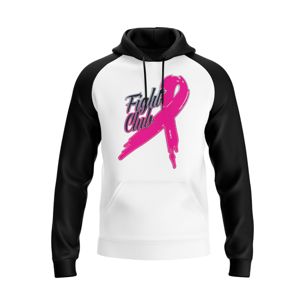 Breast Cancer Awareness - Fight Club - Hoodie - White/Black - Smash It Sports