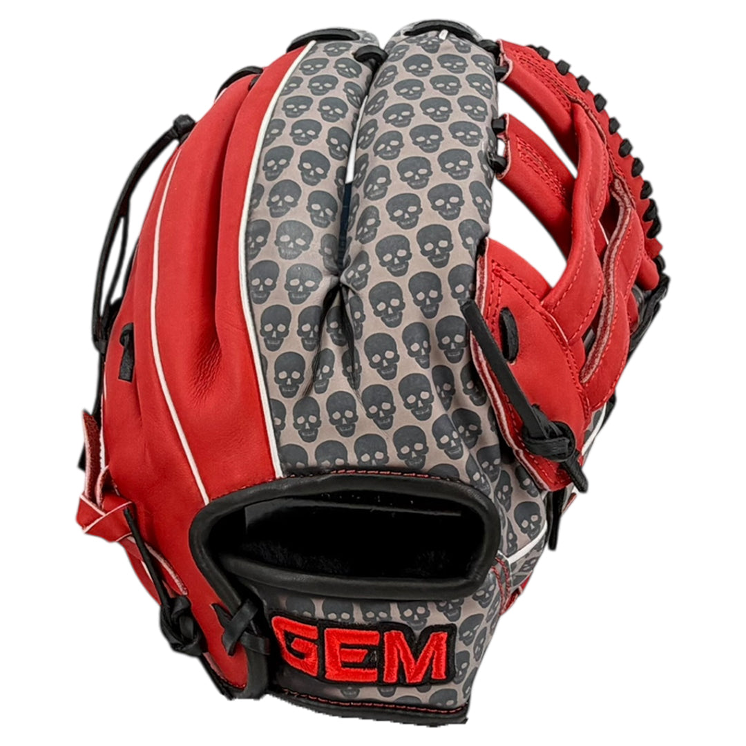 Gem Gloves Softball Fielding Glove - GEM085 Shadow Skulls