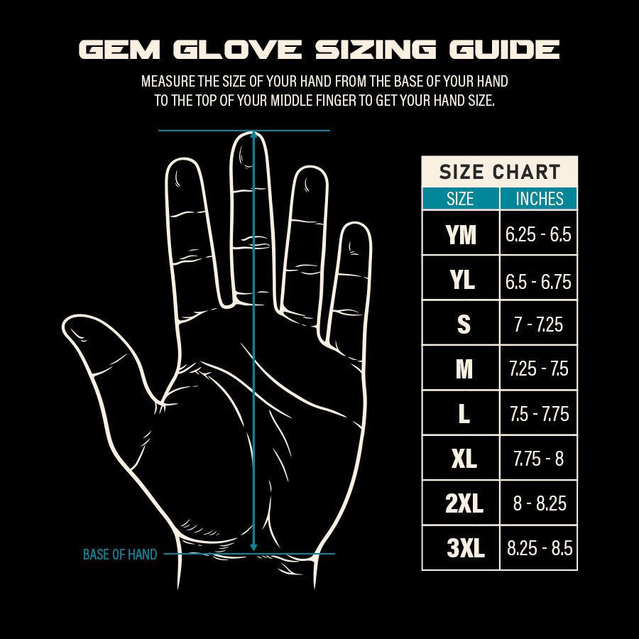 Gem Glove Prospector Long Cuff Batting Glove - Black/Pink
