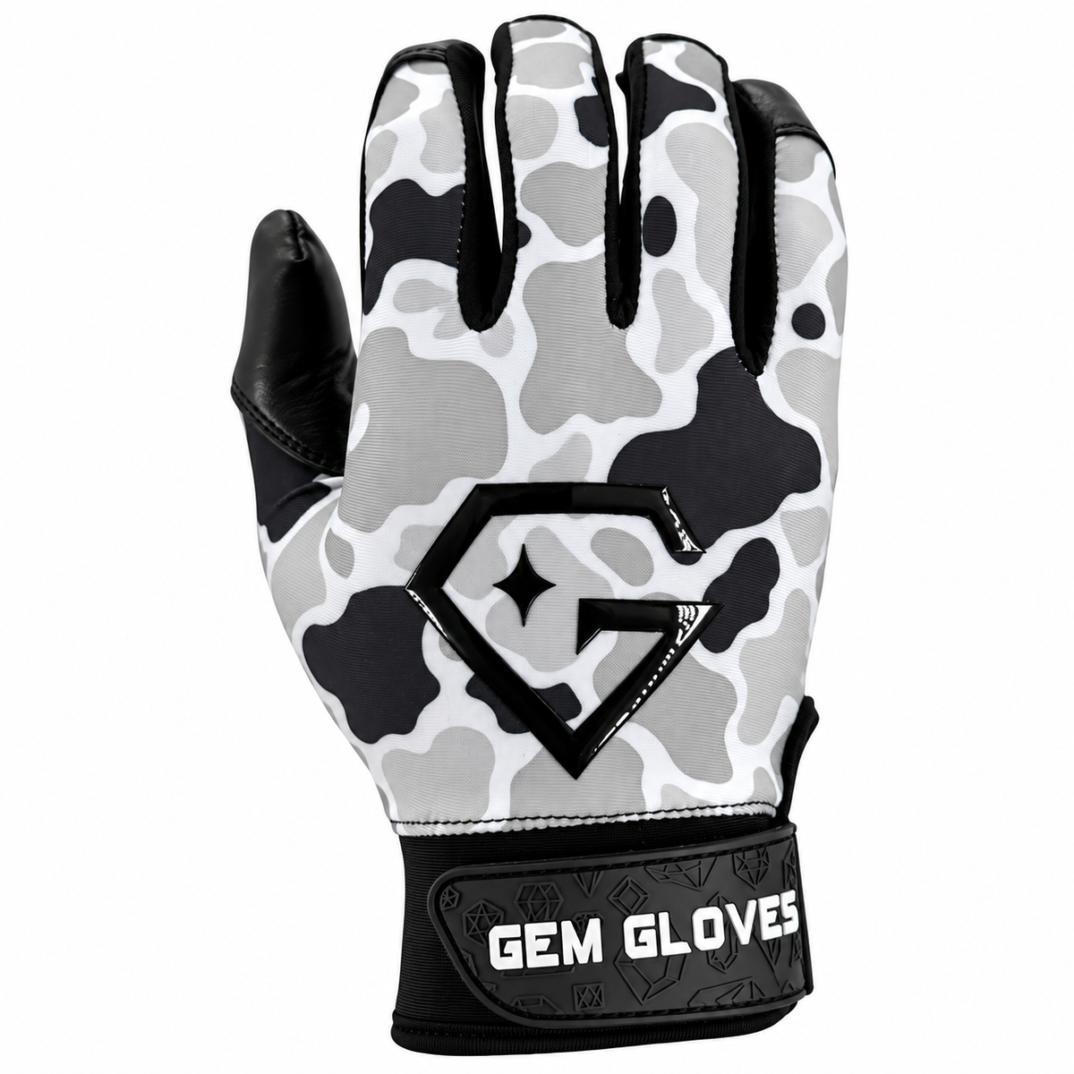 Gem Glove Opalite Batting Glove - Duck Camo Grayscale