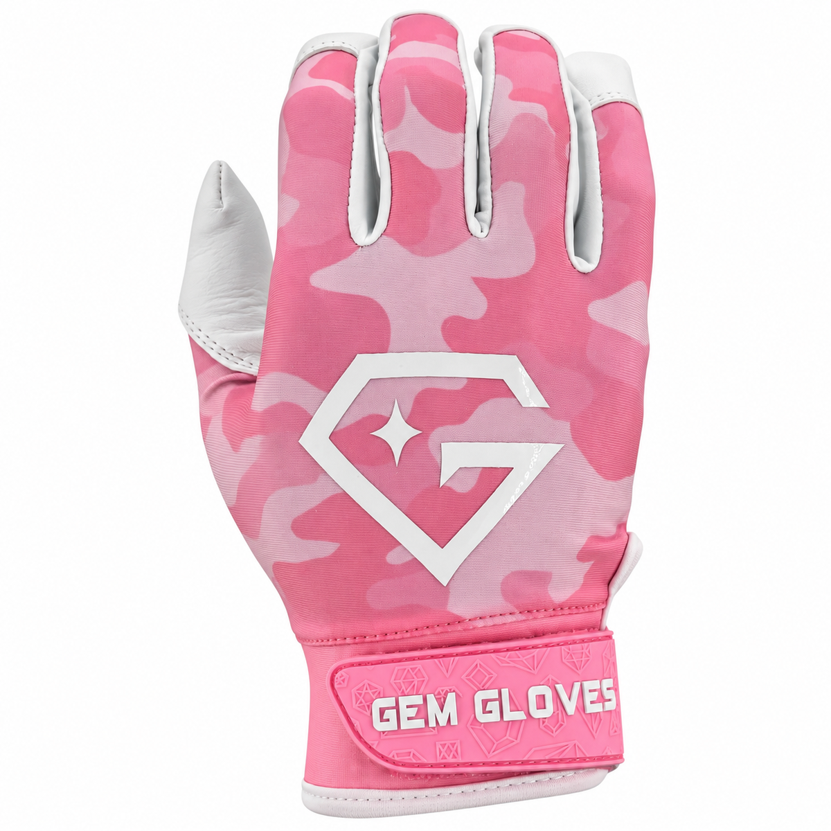 Gem Glove Opalite Batting Glove - Pink Camo