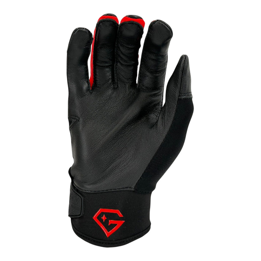 Gem Glove Opalite Batting Glove - Black/Red
