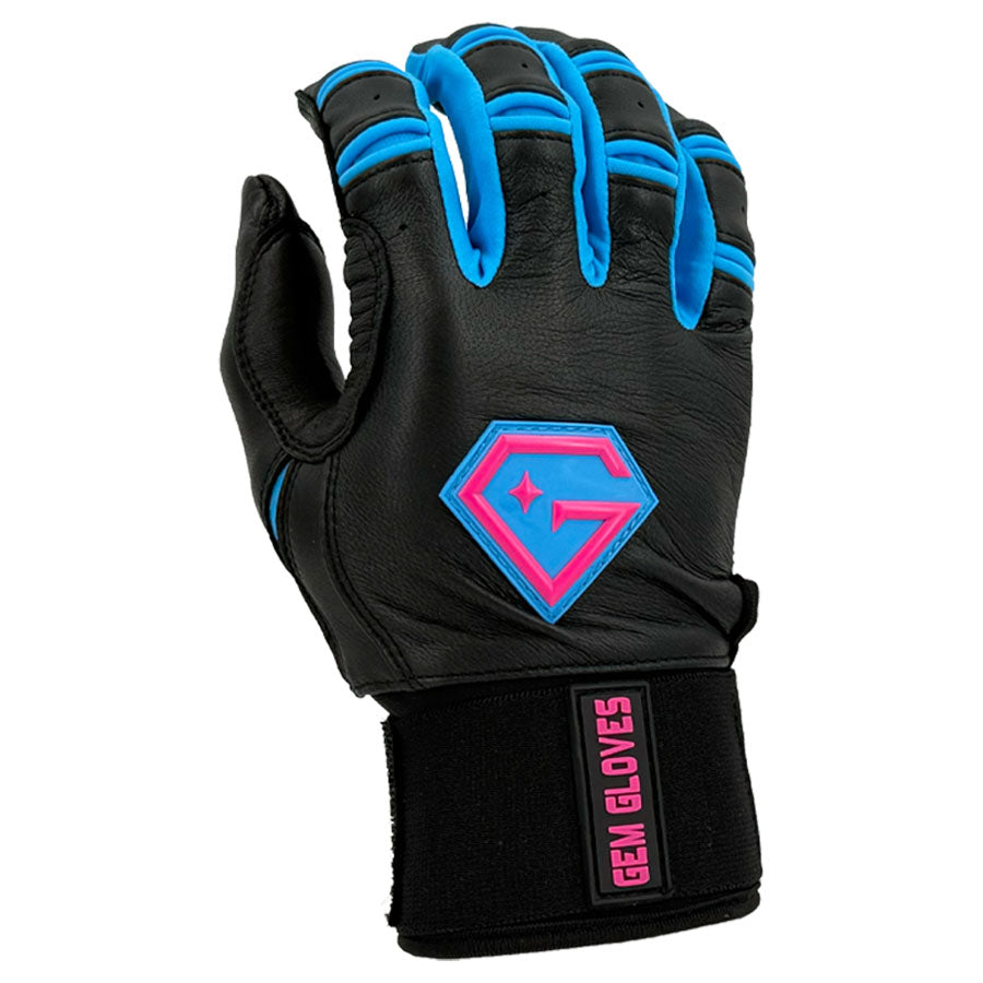 Gem Glove Prospector Long Cuff Batting Glove - Black/Vice
