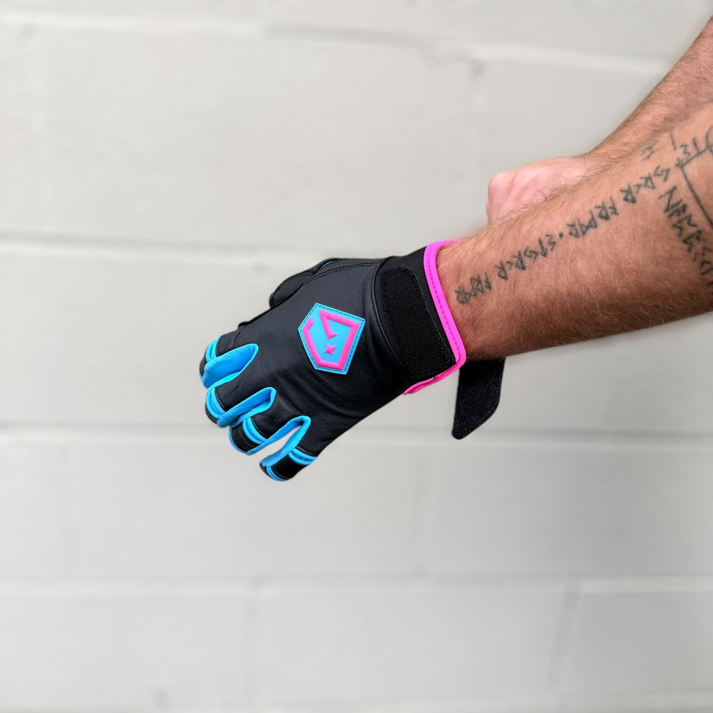 Gem Glove Prospector Short Cuff Batting Glove - Black/Vice