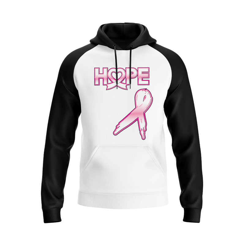 Breast Cancer Awareness - Hope - Hoodie - White/Black - Smash It Sports