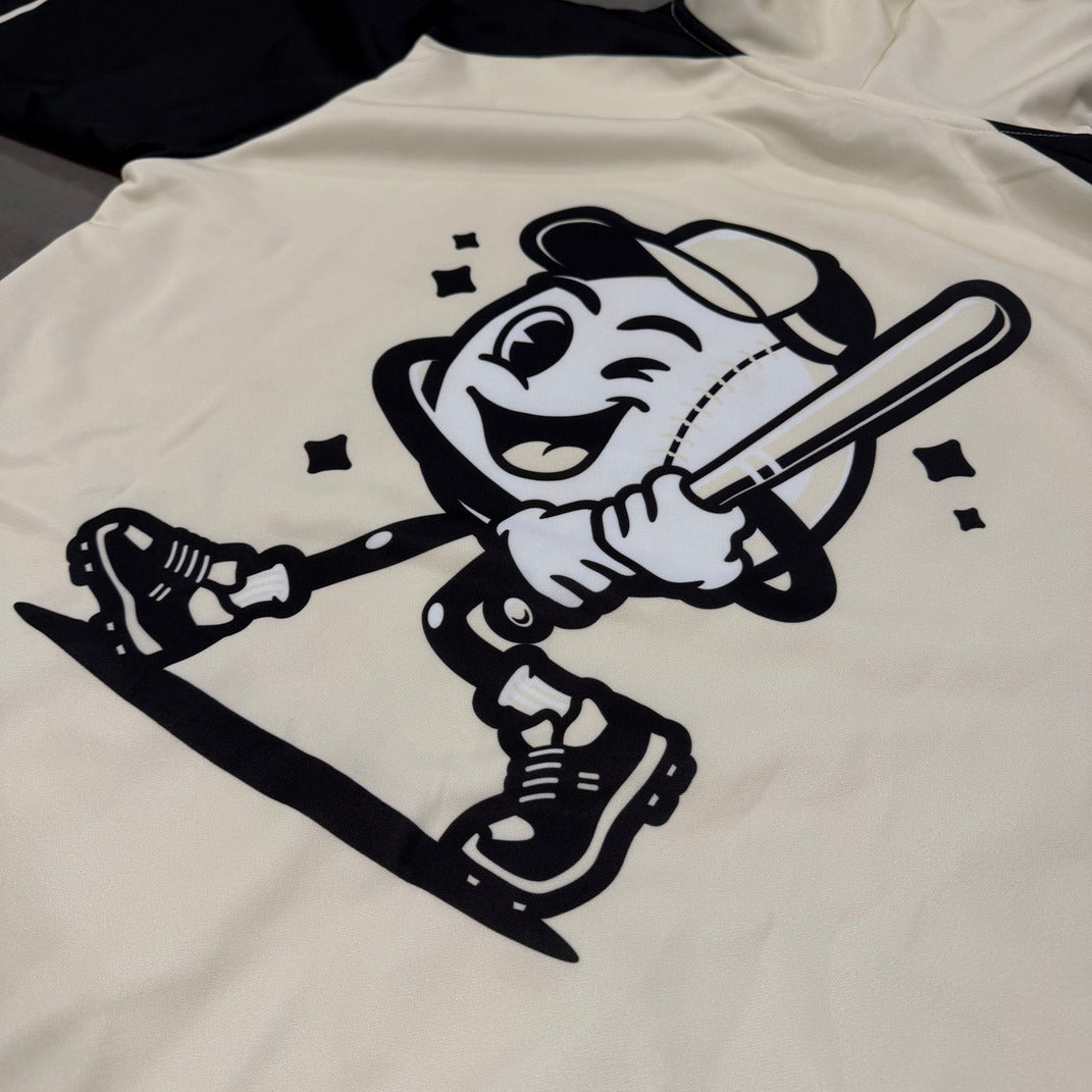 Smash It Sports Fleece Hoodie - Smashie Cream/Black