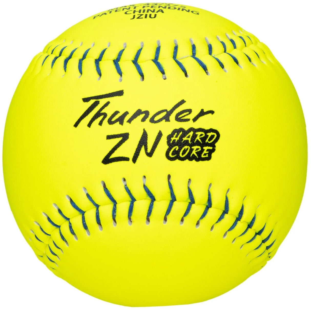 Dudley Thunder ZN Blue Stitch Hardcore 44/375 12" Slowpitch Softballs - 412HBN