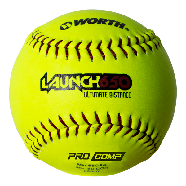 Worth Launch 650 Ultimate Distance 50/650 12" Slowpitch Softballs - L650Y - Smash It Sports