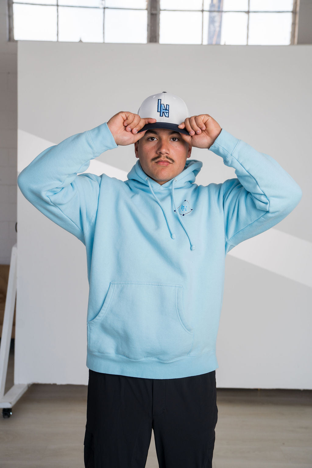 League Night Heroes Hoodie - Aqua Blue