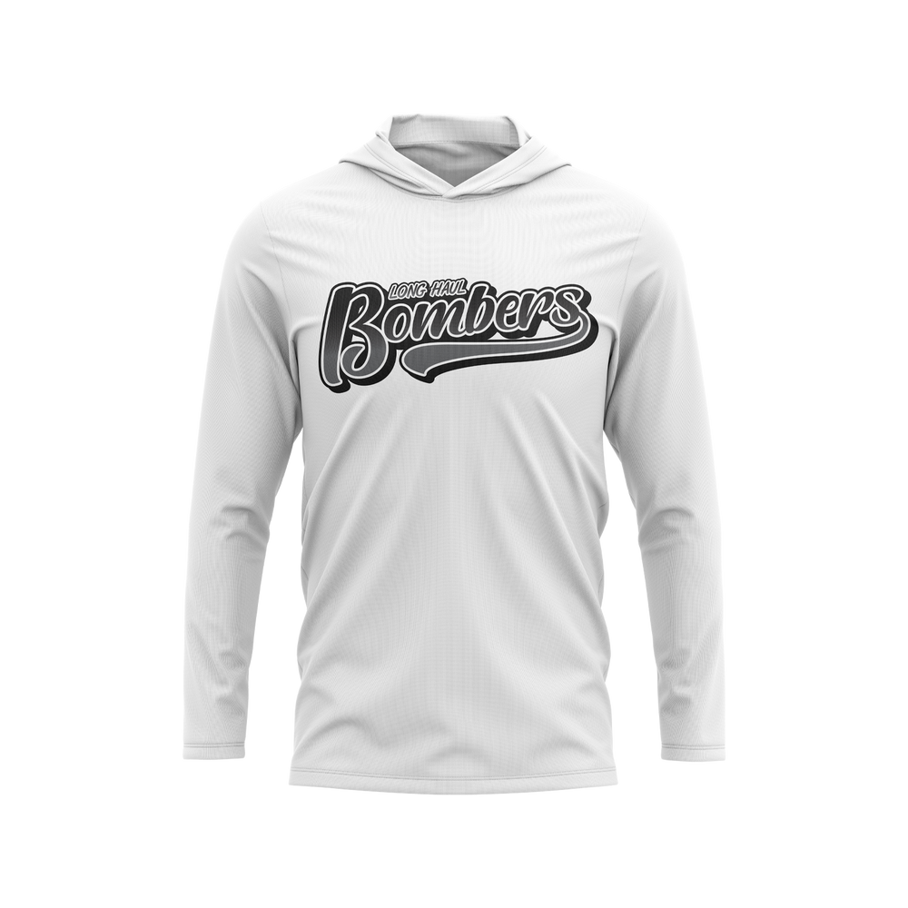 Long Haul Bombers - Semi-Sub Hooded Long Sleeve Shirt - Bombers - White/Black