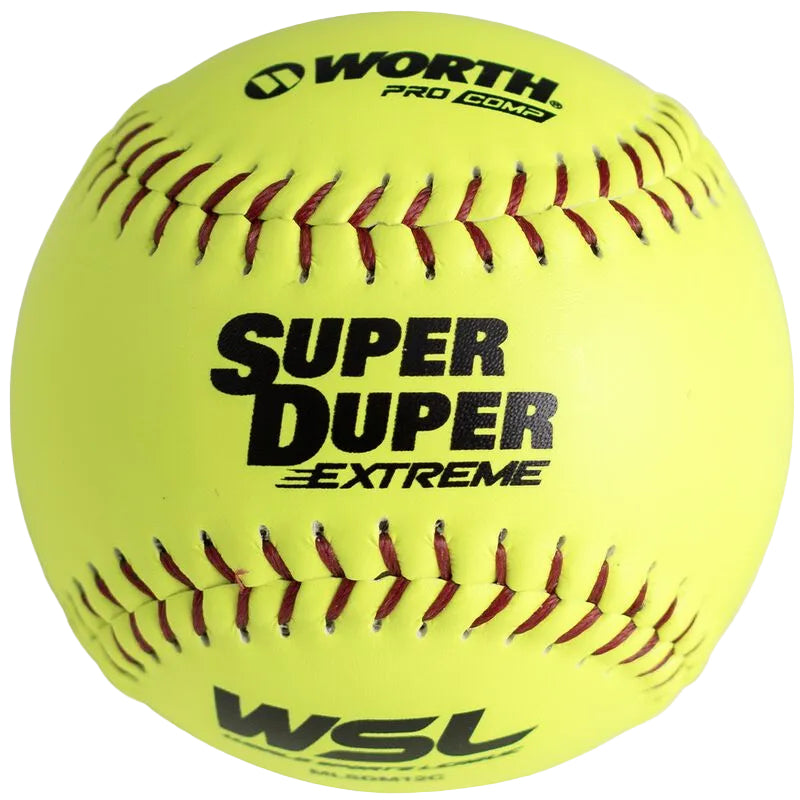 Worth Super Duper Extreme 44/375 ProComp WSL 12" Slowpitch Softballs - MLSDM12C