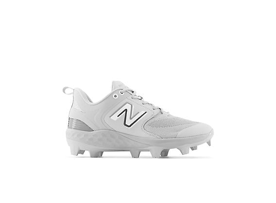 New Balance Men's Fresh Foam 3000 V6 Molded Baseball Cleats - Grey with White - PL3000G6 - Smash It Sports