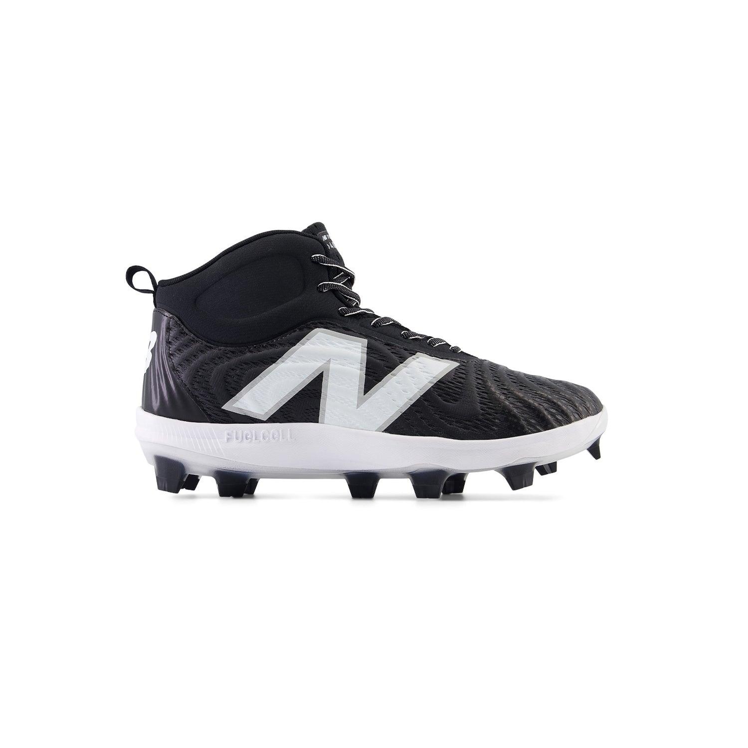 New Balance Men's FuelCell 4040 V7 Mid-Molded Baseball Cleats - Black / Optic White - PM4040K7 - Smash It Sports