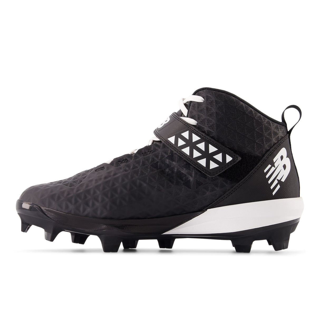 New Balance Men's FuelCell 4040 V8 Mid-Molded Baseball Cleats - Black / Optic White - PM4040K8