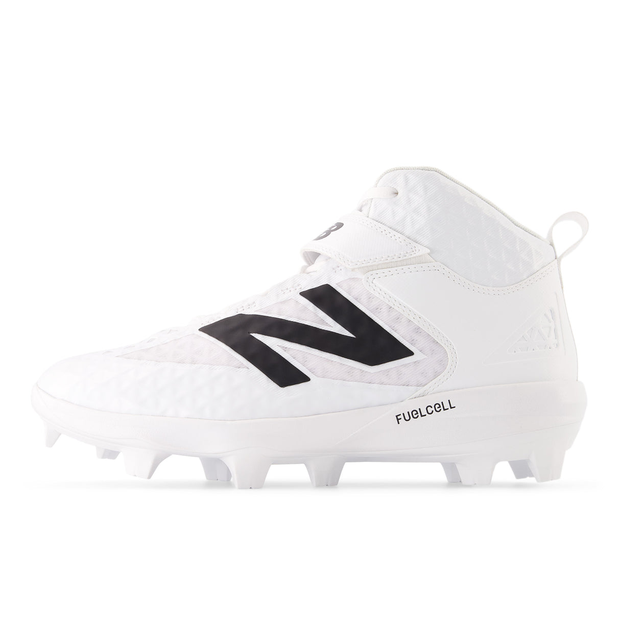 New Balance Men's FuelCell 4040 V8 Mid-Molded Baseball Cleats - White / Raincloud - PM4040W8