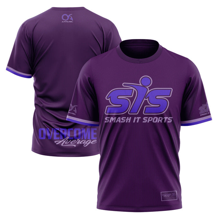 Smash It Sports Short Sleeve Shirt - Plum Purple