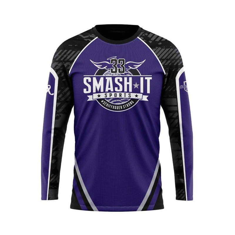 Schiffhauer Strong - Long Sleeve Jersey (Customized Buy-In) - Purple - Smash It Sports